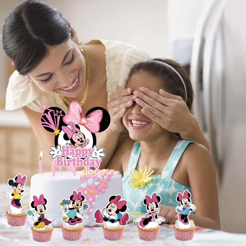 New Minnie Mouse Cake Decorating Kits Cupcake Toppers Decoration For Themed Party
