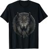 Norse Myth Fenrir Wolf T-Shirt 100% Cotton O-Neck Short Sleeve Summer Casual Mens T-shirt Streetwear - Men's Summer Cotton Gr...