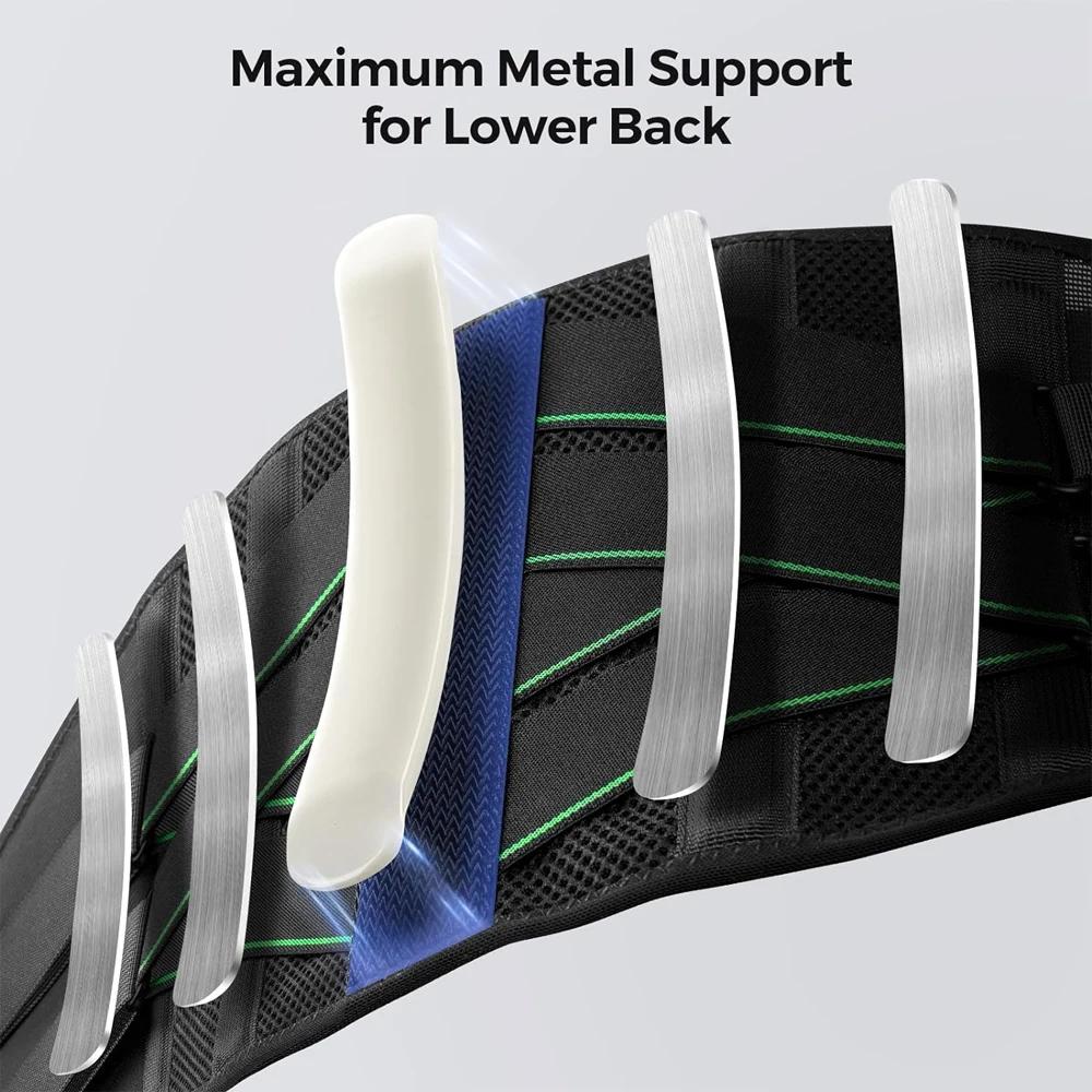 Lendenpolster Rückenstütze Elastischer Doppelkompressionsgürtel zur Linderung von Schmerzen im unteren Rücken, Skoliose, Bandscheibenvorfall, Ischias Männer Frauen