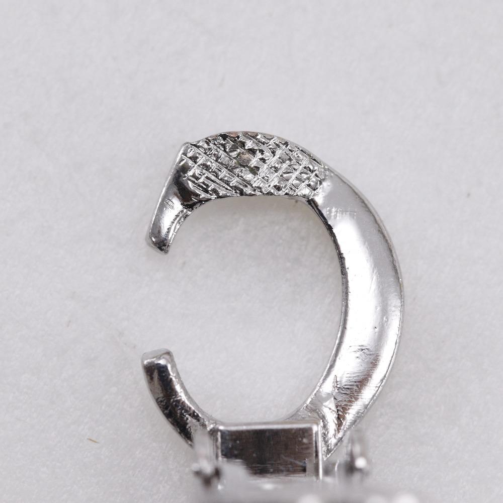 Dior CD Logo Earring Silver Metallic 5.5g Women Used