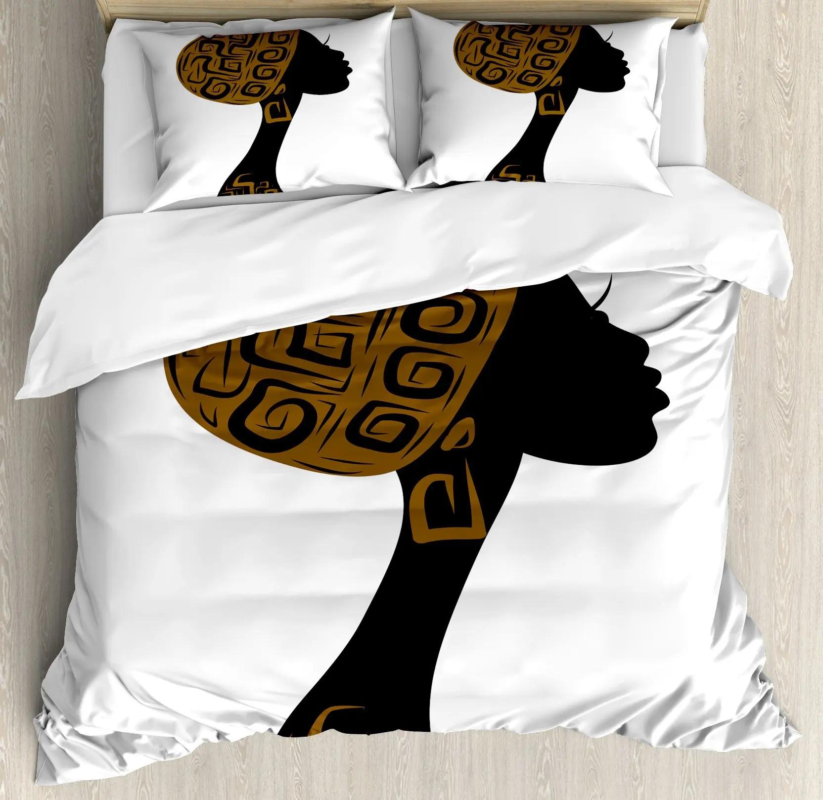 

African Duvet Cover Creative Woman In Desert With Gulls Flying Around Folk Female Print Double Queen King Polyester Qulit Cover EU single(135x200cm)