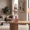 Sculpture with Marble Base Modern Metal Abstract Statue Minimalist for Bookshelf