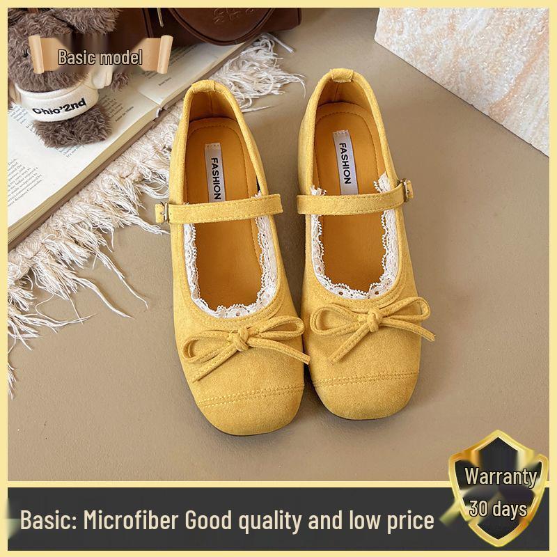2025 Summer Retro Bow Mary Jane Ballet Flats - Perfect for Dresses 35 3870₽