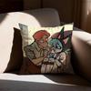 PPSYCHO CUTIES Pillow Case Square DoubleSided Printing Short Plush Sofa Cushion Cover Bedroom Bedside Pillow