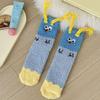 1pair 3D Cartoon Coral Fleece Socks Funny Fluffy Thicken Floor Socks Creative Funny Socks  Winter