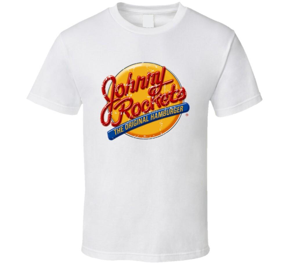 

Johnny Rockets Fast Food Restaurant Distressed Look T Shirt L