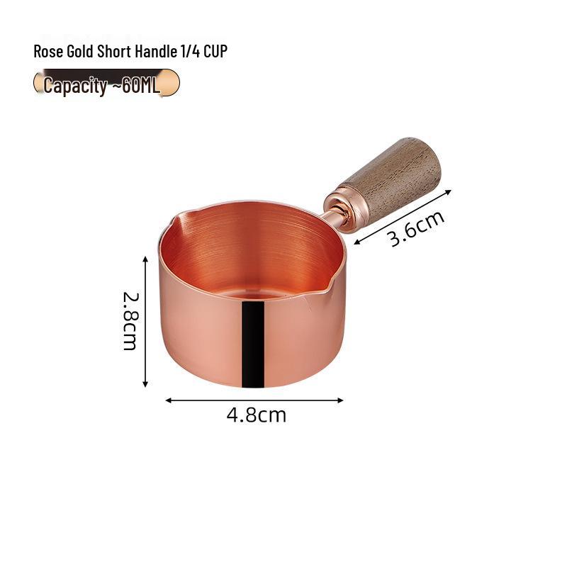 304 Stainless Steel Sauce Cup with Wooden Handle, Custom Logo, Multiple Specifications - Ideal for Steakhouses & Restaurants.