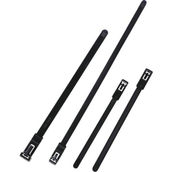 TRUSCO Release Tie with Wide X 250mm Buckle, 7.4mm Long, Weather-Resistant, TRS-251HC