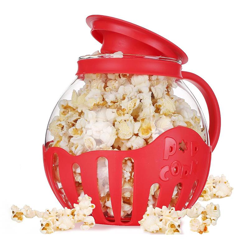 2,25 kwarty Popcorn Mikrofalowy Domowy Popcorn do Mikrofalówki Samowybuchający Garnek Szklany Wysokoboronowy Słoik do Maszynki do Popcornu Domowy Popcorn