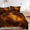 3pc Lion Zodiac Cover Set - 1 Quilt Cover + 2 Pillowcases, All Seasons Bedroom Setting, Perfect for Home063