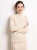 Women’s Cashmere Half-High Roll-Neck Sweater: Thick, Loose, Long Sleeve Pullover for Autumn/Winter.