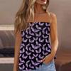 Tube-Tops für Damen, süßes, sexy, schulterfreies, ärmelloses T-Shirt mit Aufdruck