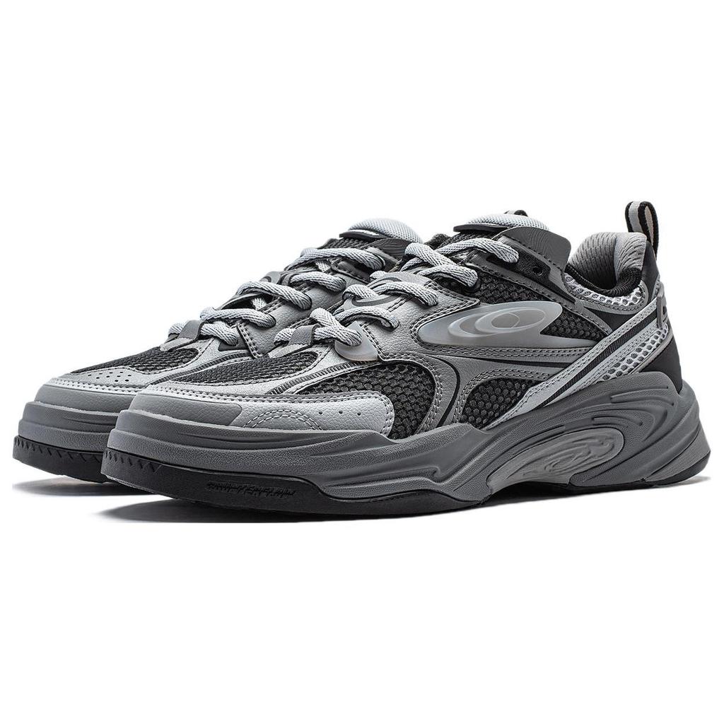 Li Ning Cushioning, Wear Resistant Low top Casual Shoes Men's Black Gray AGLT171-4