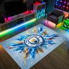 Manchester City Design Crystal Velvet Carpet Cozy Non?Slip Printed Rug For Bedroom Living Room Entrance