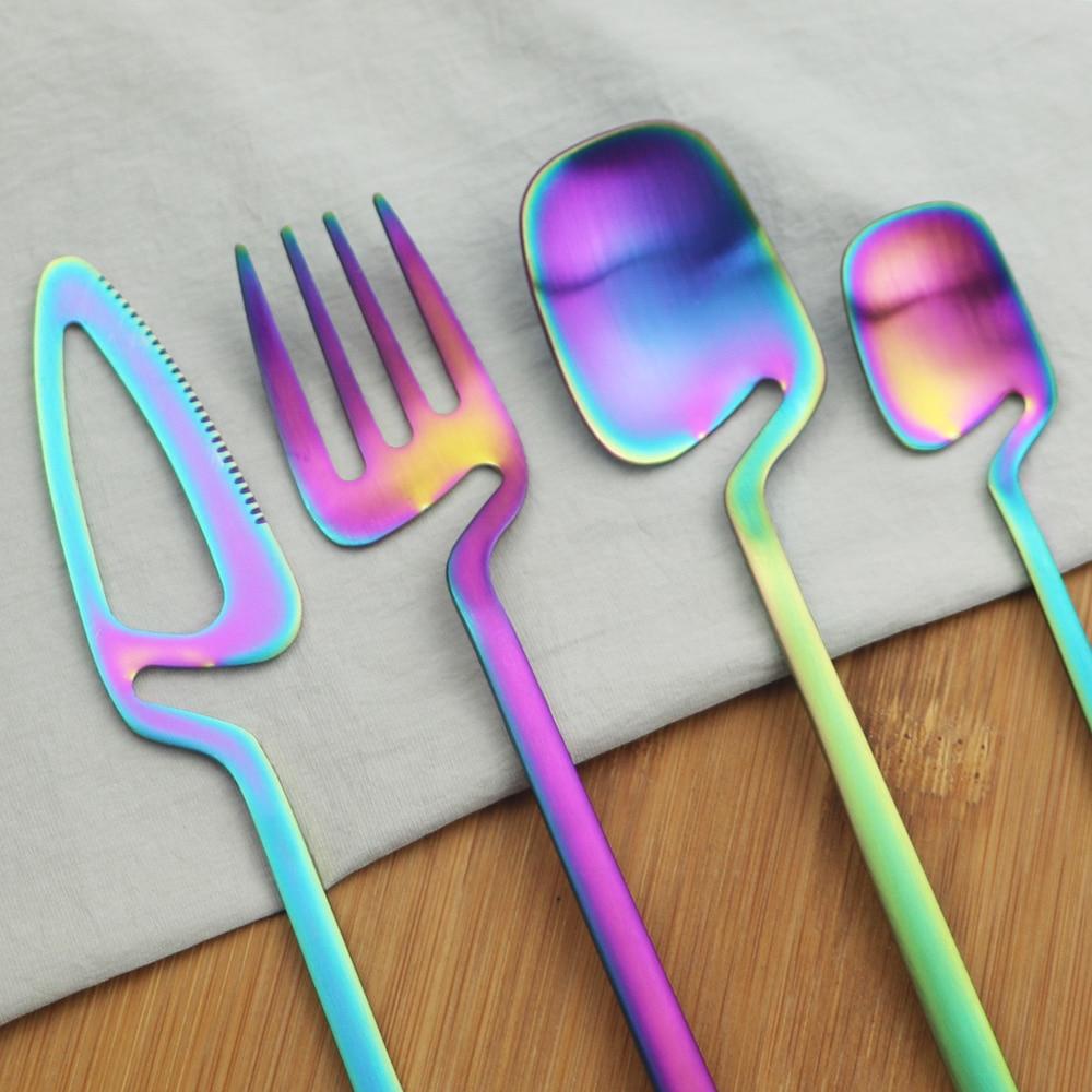 Black Portable Dinnerware Set Knife Fork Spoon Straw Set 304 Stainless Steel Travel Camping Dinnerware Set With Storage Bag