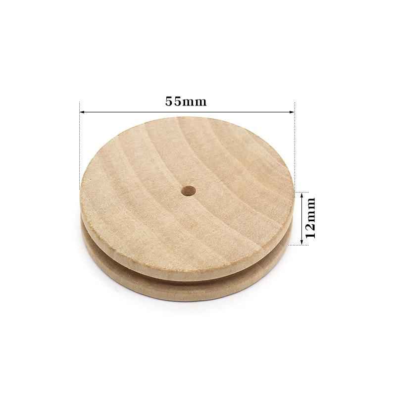 Wooden Round Burnishing Edge Leather Edge Slicking Round Grinding Rod for Polished Edge Leather Craft DIY Working Tools