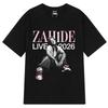 Singer Zahide Tour 2026 Merch Graphic T-shirt Men Women Fashion T Shirts Short Sleeve Cotton Casual Vintage T-shirts Fan Gifts