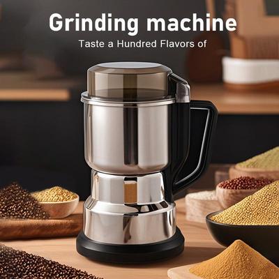Elektrický mlýnek na kávu s nerezovou čepelí na zrnka/koření/ořechy, kompaktní a tichý design, ideální pro espresso/překapávanou kávu/cold brew