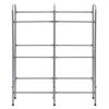 6 Box Shelving Unit Silver 96 X 33 X 116 Cm Steel