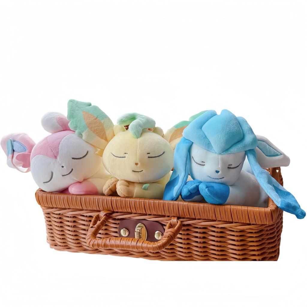 Pokemon Pikachu Leafeon Sylveon Glaceon Plush Sleeping Series Gengar Charizard Sprigatito Stuffed Doll Peluche Piplup Pichu Toys