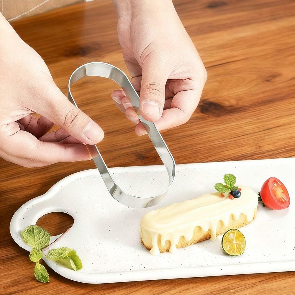 Stainless Steel Oval Cake Rings Multipurpose Cake Ring Molds  for Professional Pastry Baking