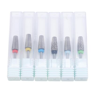 6pcs Nail Drill Bit Set Tungsten Carbide Professional Nail Bit for Electric Nail Drill Machine