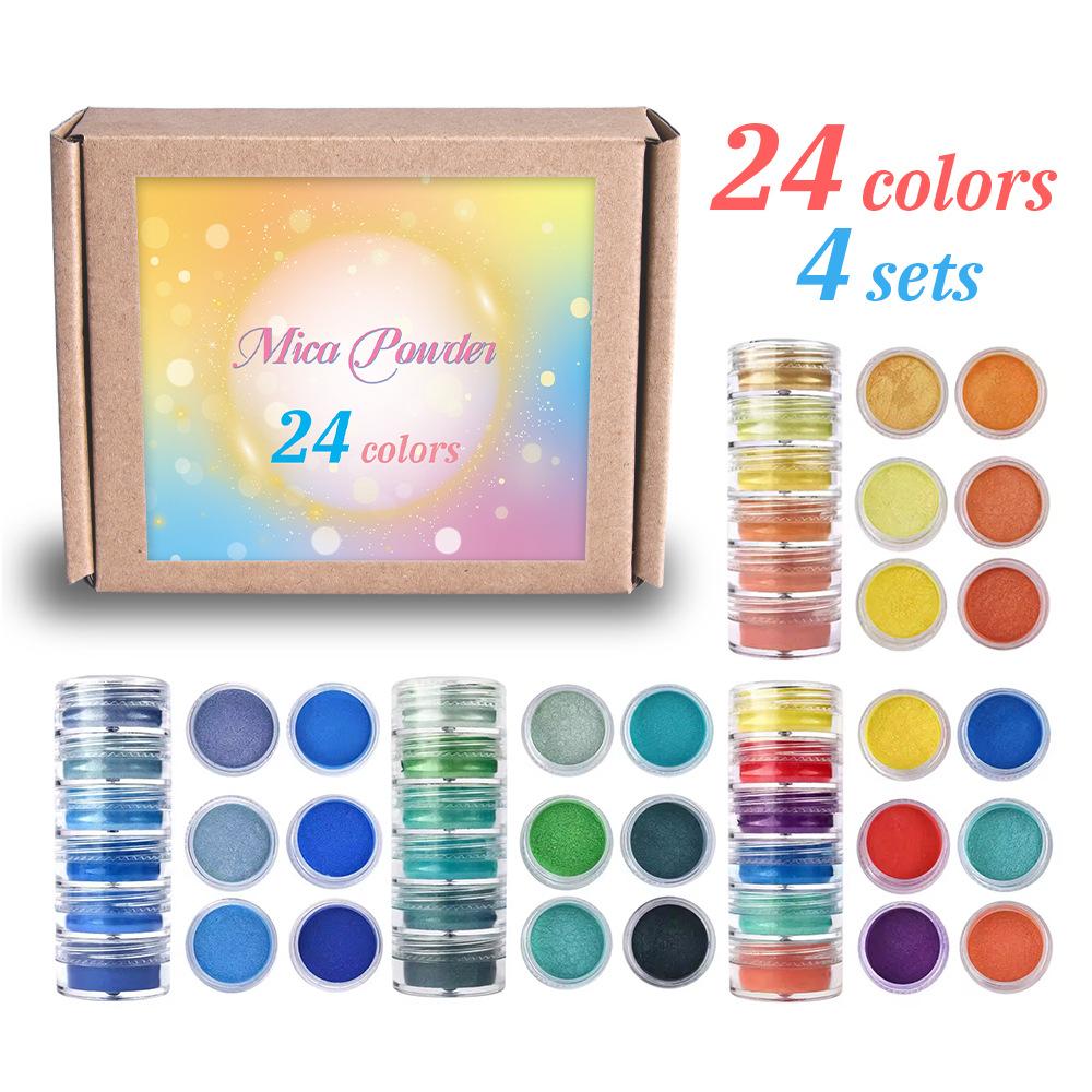 24/60 Colors Pearl Mica Glitter Powder for Epoxy Resin DIY Craft Projects - Sparkle Filler Material