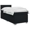 Box Spring Bed with Mattress Black 80 X 200 Cm Fabric