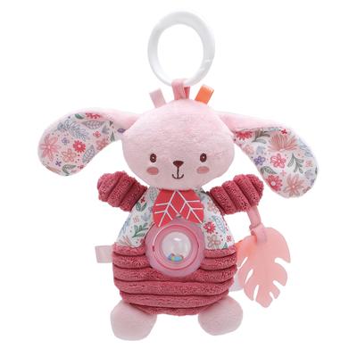 Rosa Baby Plüsch Hängespielzeug Niedlich Cartoon Tragbar Kinderwagen Aktivitätsspielzeug für Babykrippen und Autos