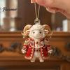 Acrylic Pendant for Christmas 2027 New Year Sheep Ornament, 2D Tree Hanging Decor with String, Chinese Zodiac Goat Decor, Holiday Gift Seasonal Party