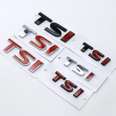 BSM1 Embleme 1 Stück TSI Buchstabe Emblem ABS 3D Auto Heckklappen Aufkleber Für Volkswagen TIGUAN TSI Golf 7 5 8 6 Passat B6 Rline Auto Styling ld2