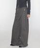 PLACE STUDIO Eyelet Belted Wrap Layered Cotton Wide Two-Piece Pants Set [Charcoal]
