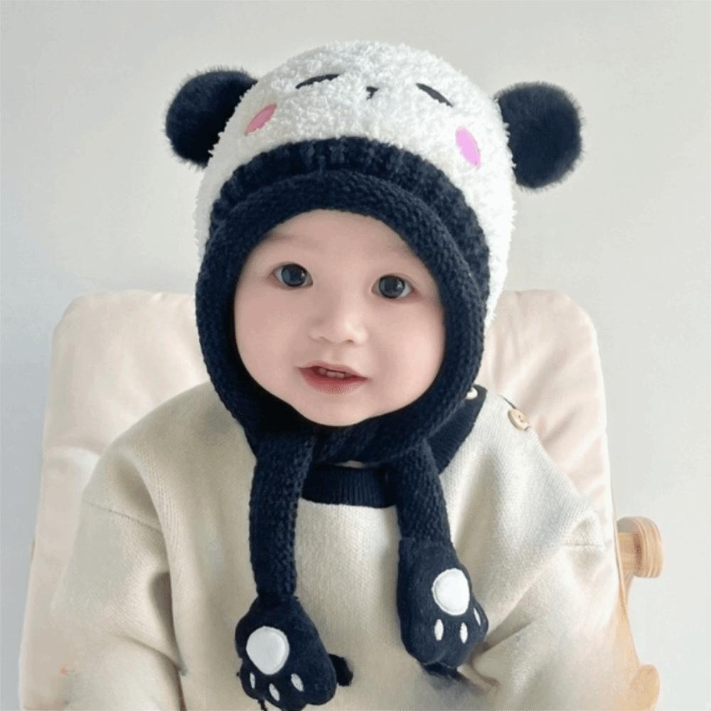Pig Baby Plush Hat Cartoon Ear Protection Hat Fashion Knitted Hat  Winter
