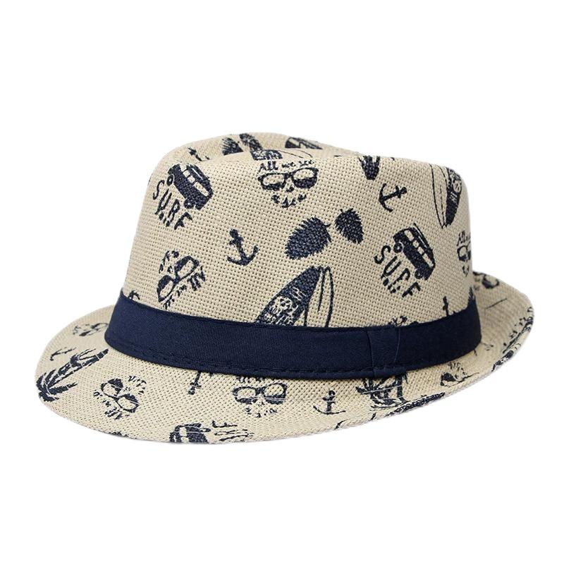 2025 New Korean Trendy Sun Hats British Top Hat Women's Men's Grometric Straw Hat Belt Jazz Hats Couple Beach Hat Fedoras Cap