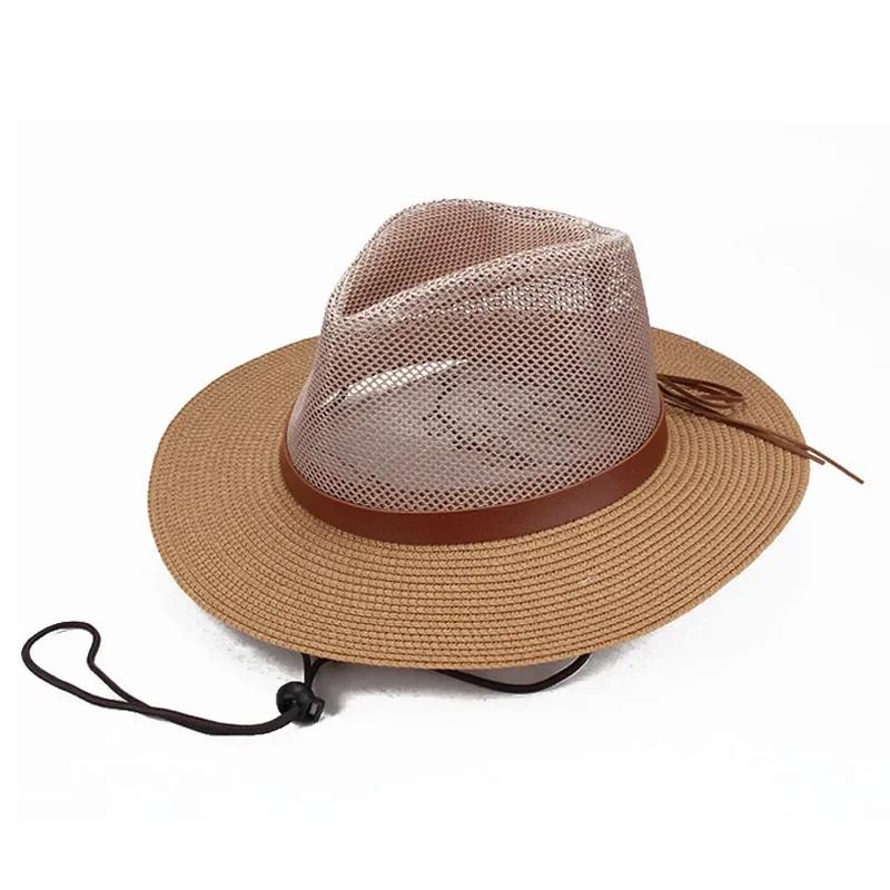 2025 New Natural Panama Soft Shaped Straw Hat Summer Women/Men Wide Brim Beach Sun Cap UV Protection Fedora Hat