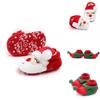 Christmas Gift Kids Baby Girl Boy Toddler Warm Slippers 3d Reindeer Santa Claus Shoes