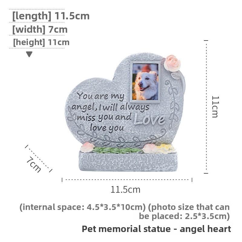 Resin Pet Memorial Stone For Dog Remembrance And Garden Decor