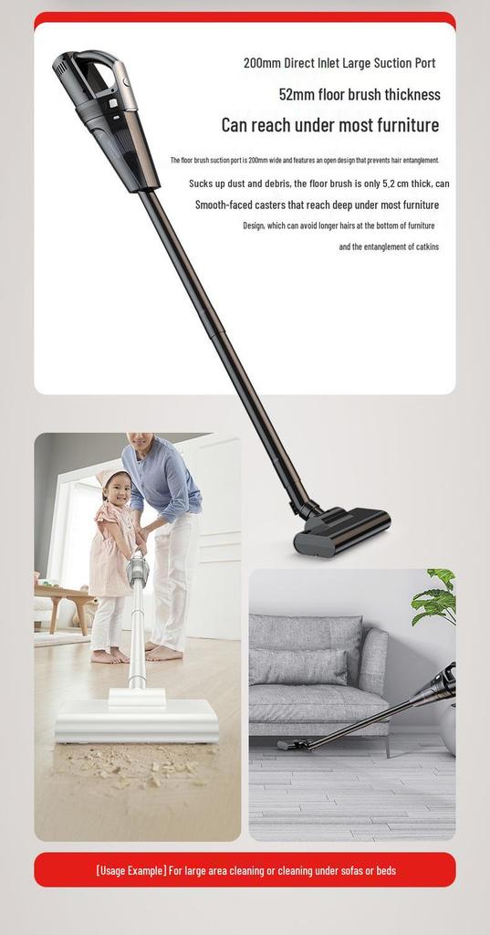 Wireless Handheld Vacuum Cleaner for Home & Car - Long Battery, High Power, Strong Suction