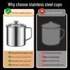 High-Quality Stainless Steel Water Cup with Handle for Kindergarten and Home Use