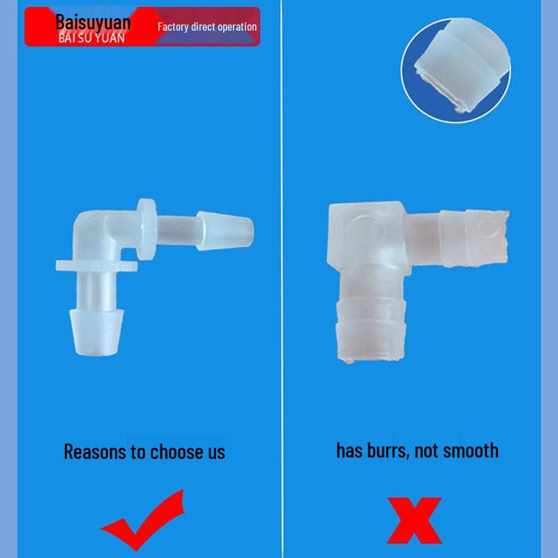 12MM 15/32" L-Shaped Plastic Elbow Hose Fitting for Water Pipe, 90° Bend Barb Connector, PP Nozzle for Fish Tank.
