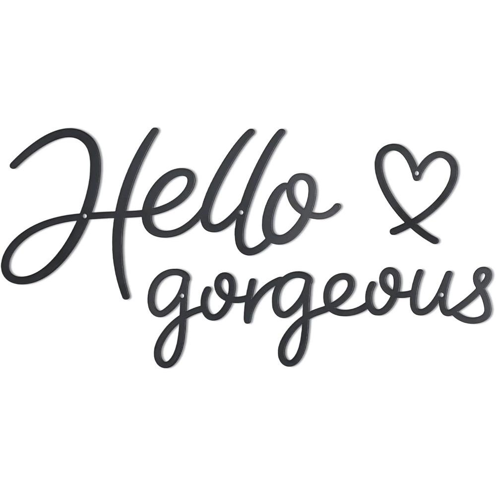 Farmhouse Metal Wall Decor, Rustic Iron Wall Art Sign for Living Room Bedroom Home