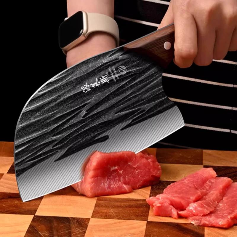 High quality kitchen knife, seiko stainless steel slicing, chopping, small bone knife tool, cutting solid wood handle