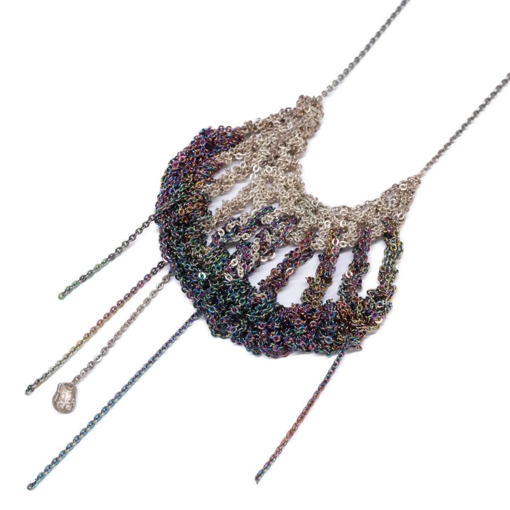 ARIELLE De PINTO AP-S1104 Atelier Scallop Drop Chain Necklace Rose Gold+SpectrumUsed