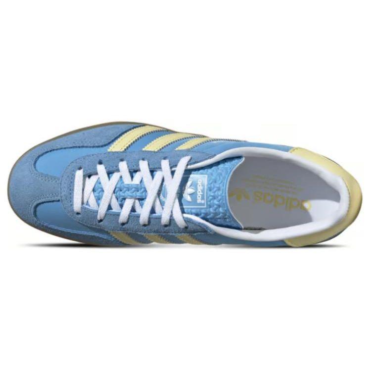 adidas Damen Gazelle Indoor Blue Burst Gelb Damen Sneaker Halb-Blau-Burst Fast-Gelb Wolkenweiß IE2960