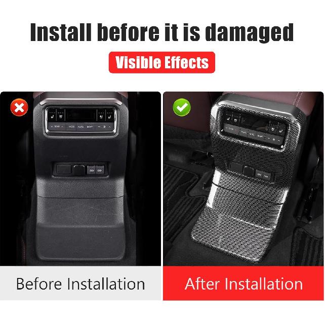 Rear air Conditioning Kick Plate for 2024 2025 Toyota Land Cruiser 250 1958 Prado LC250 J250 Interior air Vent Button Decorative Cover Modification