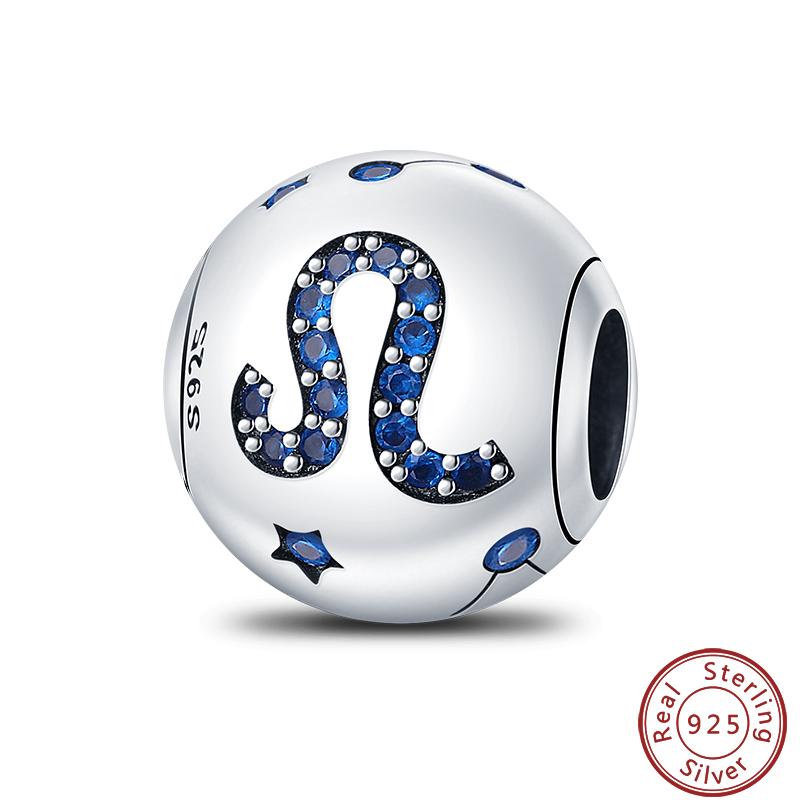 Lucky Copper Craft Birthday Zodiac Series Colorful Shining Zircon Lucky Beads Charms 3Mm Diy Exquisite Jewelry Making