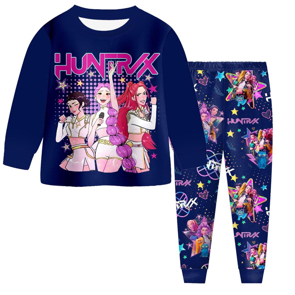 Children's Fashion Suit Skirt Round Neck Long Sleeve Top Pants