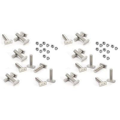 24Pcs T Slot Bolt Replacement,M10 X 25 Screws, A2-70 Rail Track Screws Track Nuts With 24 Flange Nut-B61B