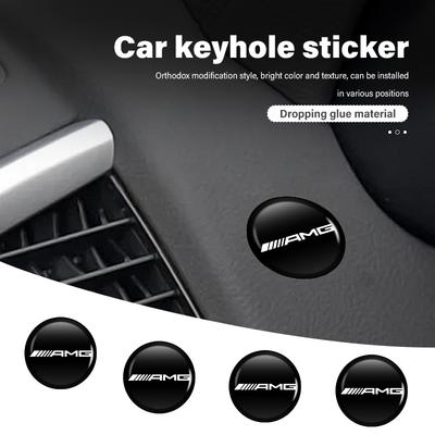 8 Adet Araba Kapı Anahtar Deliği Koruma Sticker Dekorasyon Aksesuarları Mercedes Benz AMG A B C E S G Sınıfı W201 W210 W108 W205 W203 İçin