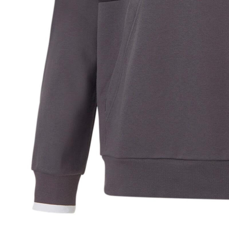 Puma Color Block Logo Print Hooded Sweatshirt Men Sweatshirt Black Gray 676667-01